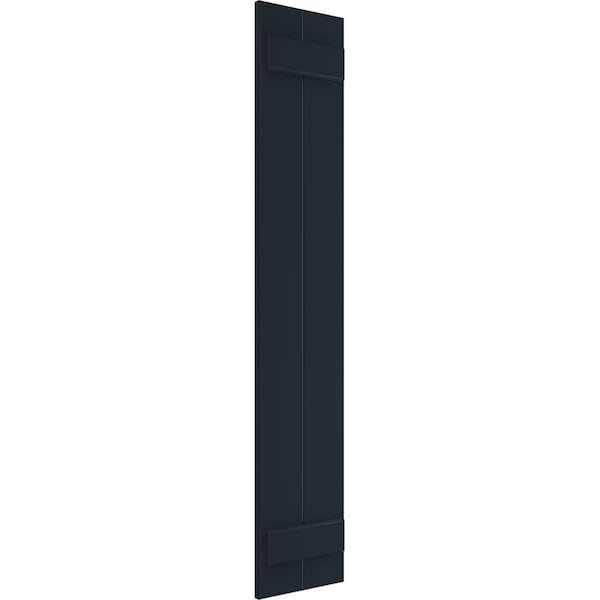 True Fit PVC Two Board Joined Board-n-Batten Shutters, Starless Night Blue, 10 3/4W X 66H